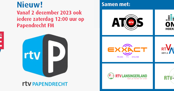 Nieuw, vanaf 2 december Zaterdagmiddag Live! ook op Papendrecht FM!